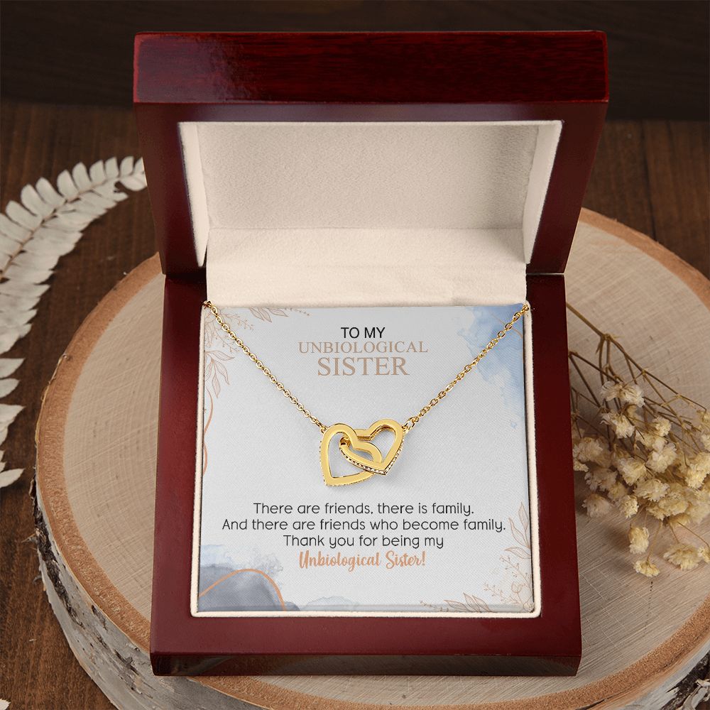Best Friend Necklace For Unbiological Sister Soul Sister Gift Bestie Birthday Interlocking Hearts Necklace