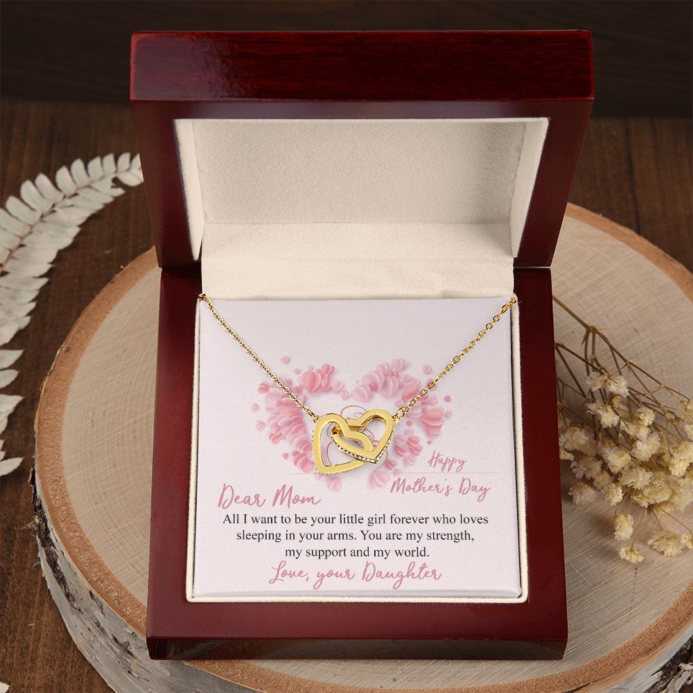 Mom Necklace Gifts for Mom from Daughter to Mom Gifts for Mothers Day from Daughter, To My Mom Necklace from Daughter to Mom Birthday Gifts Necklace with Message Card and Gift Box25 Interlocking Hearts Necklace