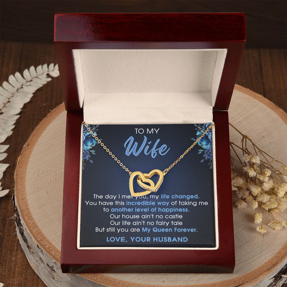 To My Wife Gift Jewelry Gift For Wife Birthday Gift For Wife Necklace For Wife Interlocking Hearts Necklace