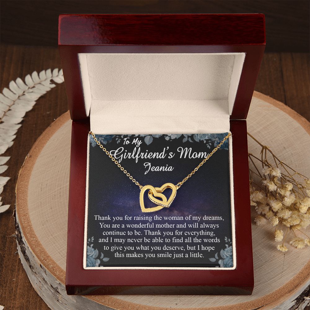 To My Girlfriends Mom Gift Mother's Day Gift for Girlfriend's Mom Necklace Gift Interlocking Hearts Necklace