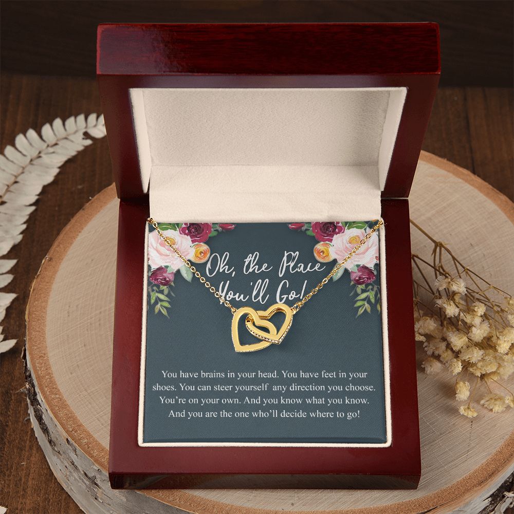 Best gift for her on graduation, Graduation Gifts Jewelry Congrats Graduation Pendants Gift For Daughter, Granddaughter, Niece, Sister Graduation Gift For Daughter Interlocking Hearts Necklace