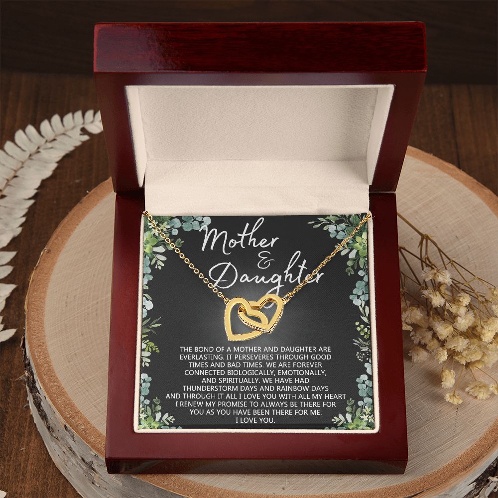 Mother Daughter Necklace Mothers day Necklace Mother Daughter Gift Mother Daughter Jewelry Gift For Daughter From Mom Daughter Mother Birthday Gift Interlocking Hearts Necklace