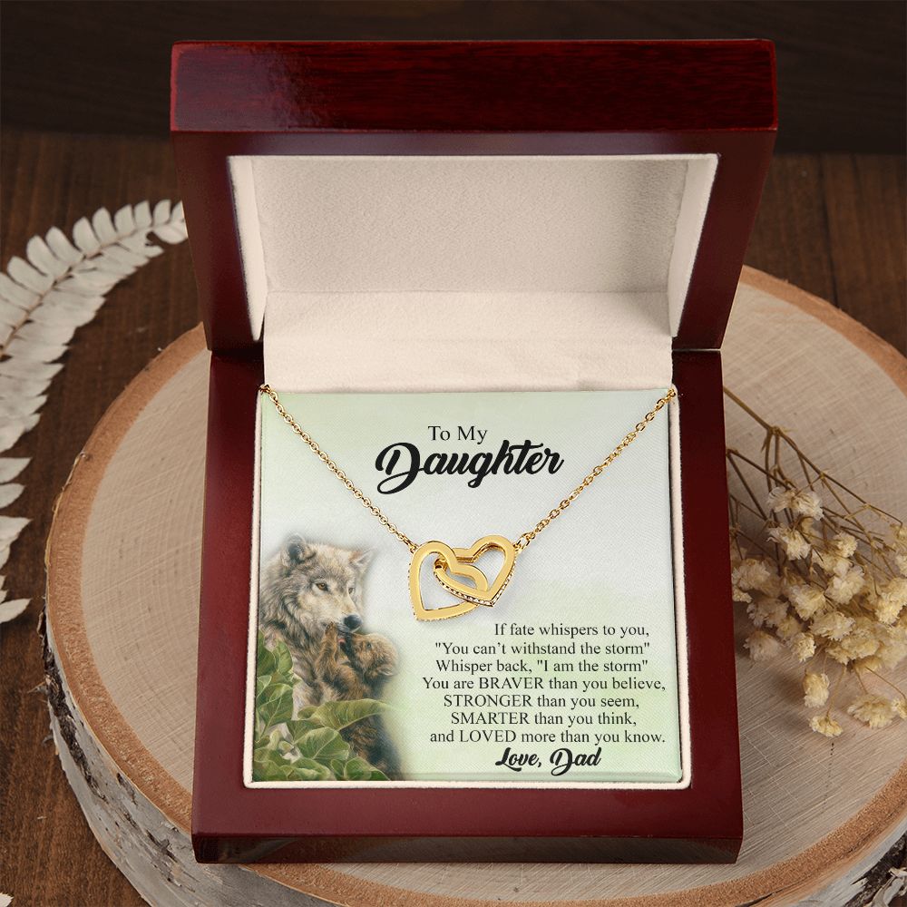 Mother Daughter Gift Ideas, To My Daughter Gift Necklace from Mom, Jewelry Pendant Present for Daughter, Birthday Christmas Gift Graduation Gifts for Daughters, Mother and Daughter Necklace 27 Interlocking Hearts Necklace