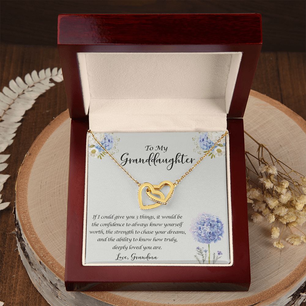 Gifts For Graduate Congrats Senior Gifts from Grandma to Granddaughter Necklace Interlocking Hearts Necklace