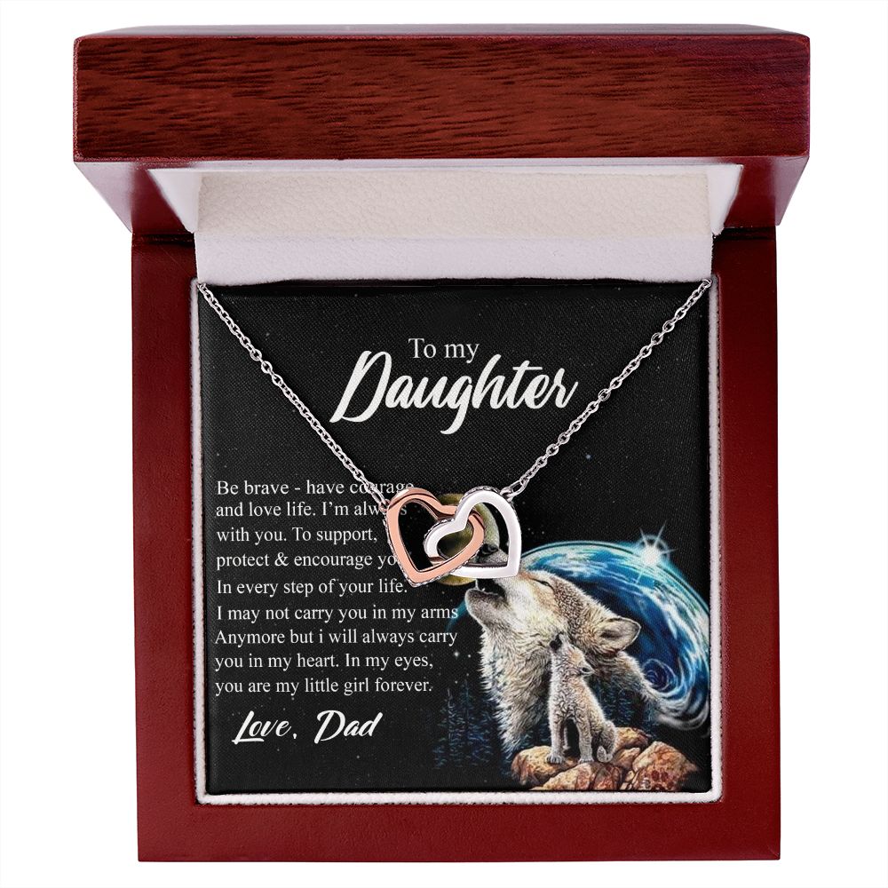 Mother Daughter Gift Ideas, To My Daughter Gift Necklace from Mom, Jewelry Pendant Present for Daughter, Birthday Christmas Gift Graduation Gifts for Daughters, Mother and Daughter Necklace 26 Interlocking Hearts Necklace