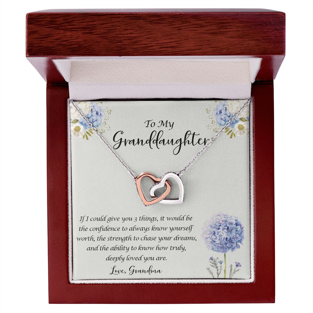 Gifts For Graduate Congrats Senior Gifts from Grandma to Granddaughter Necklace Interlocking Hearts Necklace