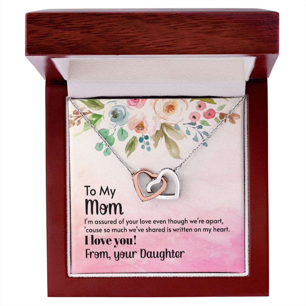 To My Mom Necklace, Gift For Mom, Mother's Day Gift from Daughter, Mom Jewelry Gift for Mothers Day, Birthday Gift for Mother, Moms Gift from Daughter Son, Necklace for Mom Mother 21 Interlocking Hearts Necklace