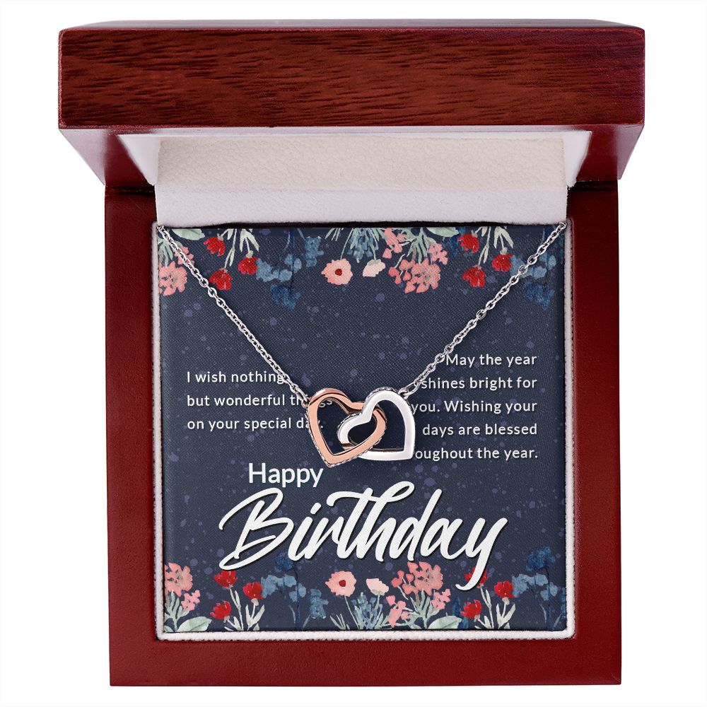 Mom Necklace Gifts for Mom from Daughter to Mom Gifts for Mothers Day from Daughter, To My Mom Necklace from Daughter to Mom Birthday Gifts Necklace with Message Card and Gift Box2230 Interlocking Hearts Necklace