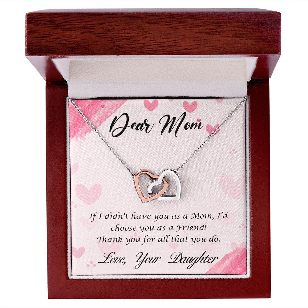 To My Mom Necklace, Gift For Mom, Mother's Day Gift from Daughter, Mom Jewelry Gift for Mothers Day, Birthday Gift for Mother, Moms Gift from Daughter Son, Necklace for Mom Mother 10 Interlocking Hearts Necklace