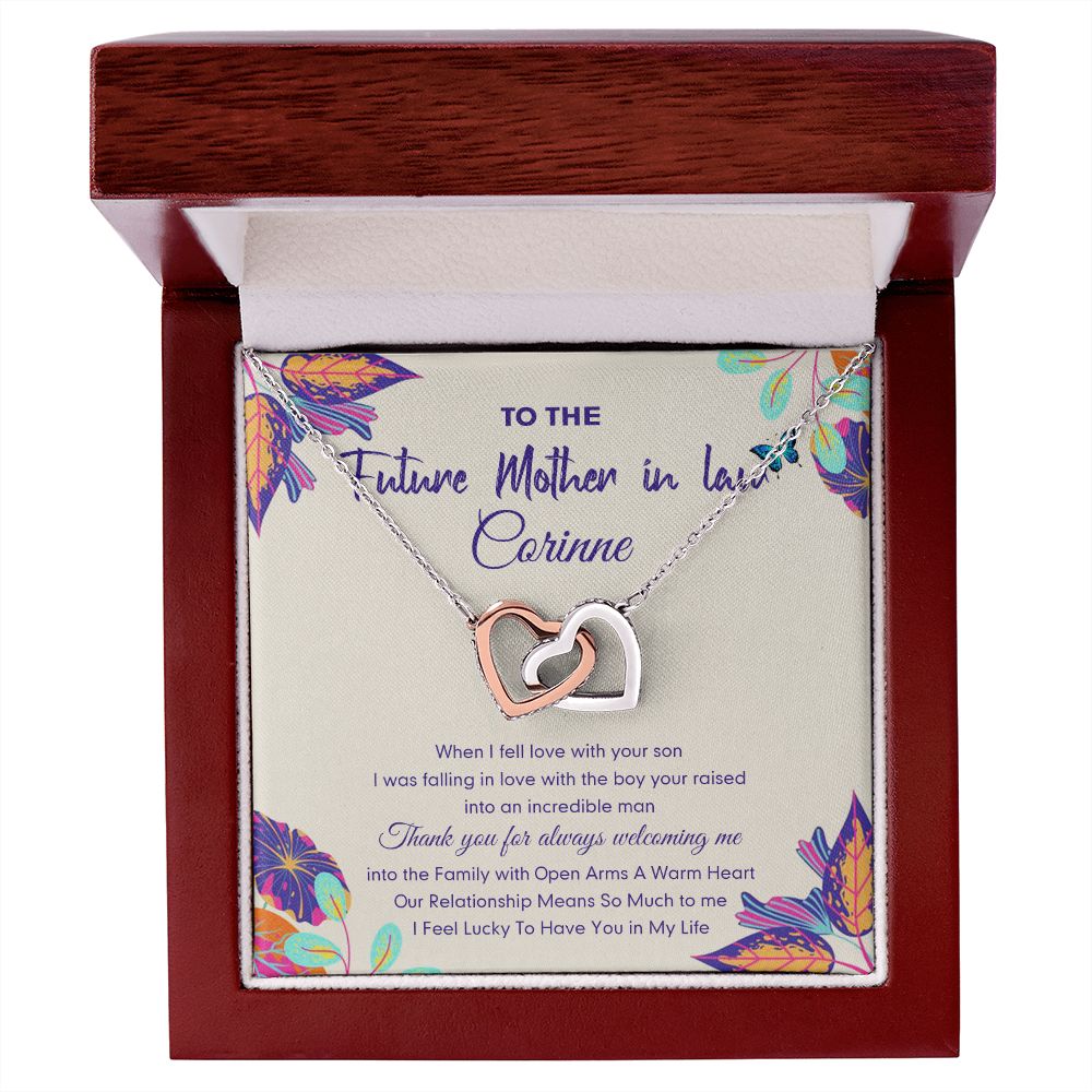 Mother in Law Necklace, Jewelry for Women, Future Mother in Law Gifts from Daughter in Law, Mother of Bride Gifts For Mother in Law, Birthday Gifts For Mother In Law From Daughter In Law16 Interlocking Hearts Necklace