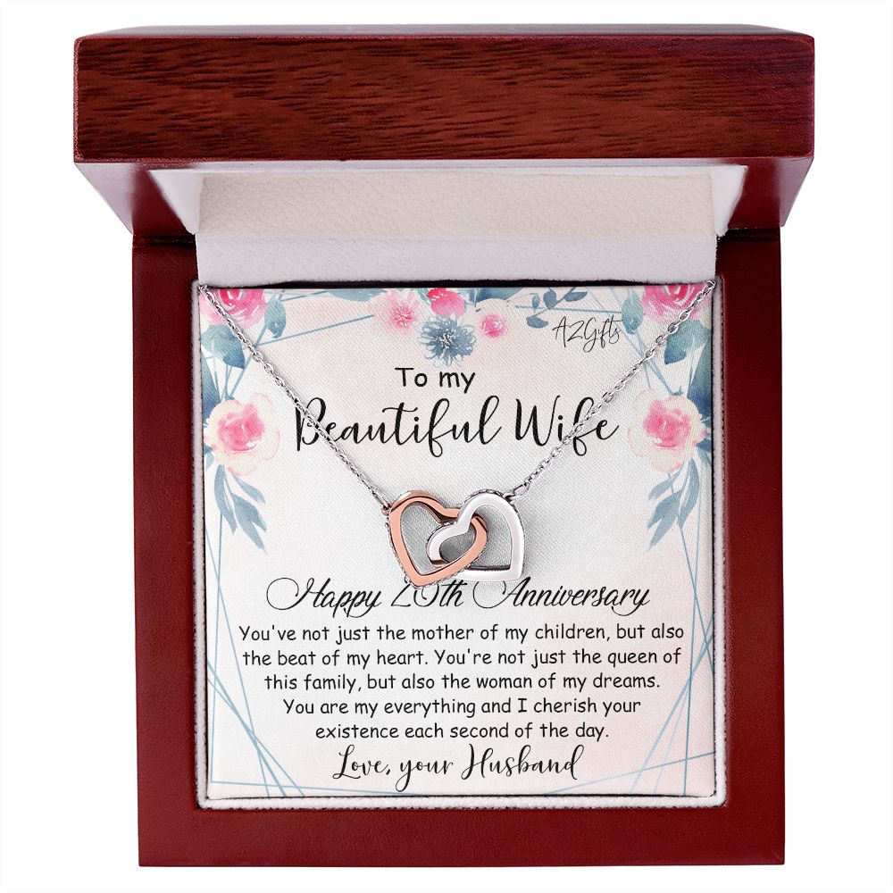 To My Beautiful Wife Necklace, Wedding Anniversary Jewelry For Women, Necklace For Wife from Husband, Gifts For Wife Birthday Gifts Necklace, Jewelry With Message Card In A Gift Box