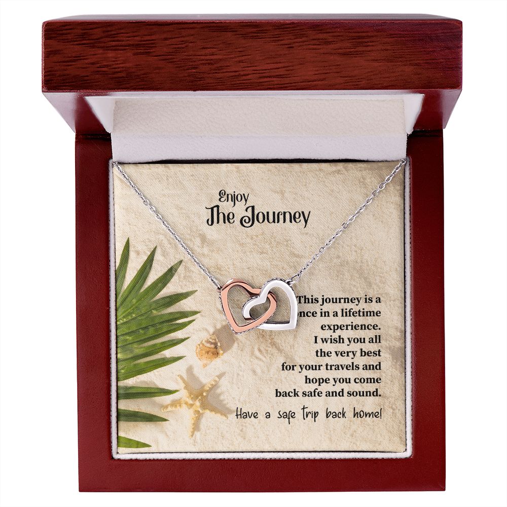 To My Mom Mother Necklace Pendant Gift Enjoy Your Journey By Sanad With Message Card Gift For Mom Interlocking Hearts Necklace