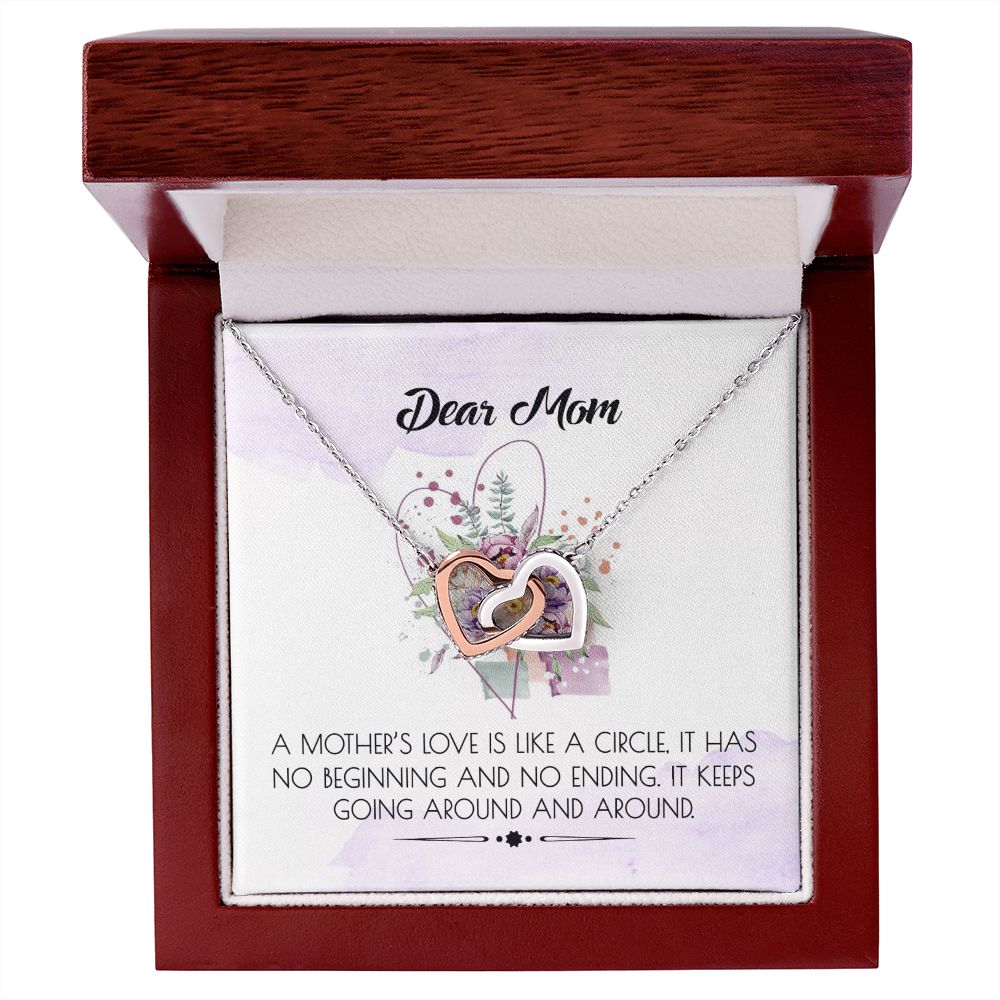 To My Mom Necklace Pendant Gift From Daughter Or Son Happy Mother's Day Gift For Mom Birthday, Anniversary Interlocking Hearts Necklace