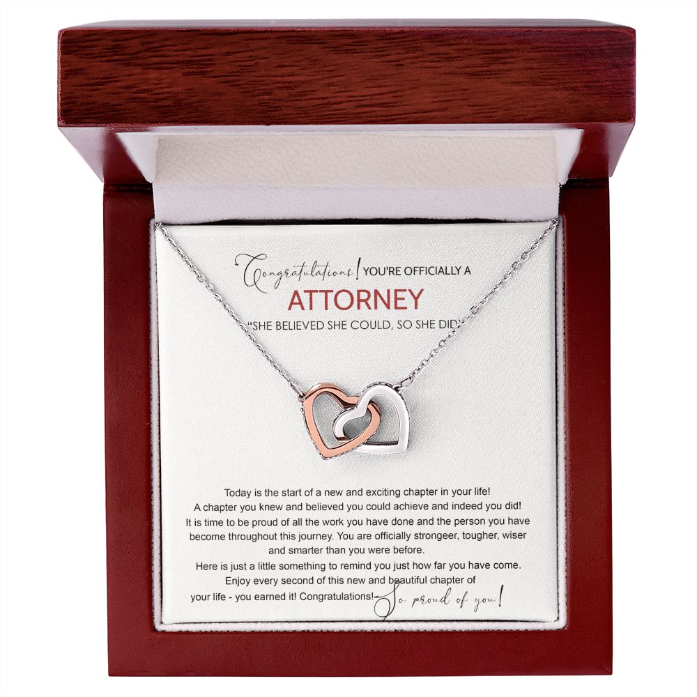 Law School Graduation Gift Necklace, Doctoral Degree, JD Graduation Gift, Law Student Gift, New Attorney Necklace Graduation Congrats Graduation Pendants Gift For Daughter Granddaughter, Niece Interlocking Hearts Necklace