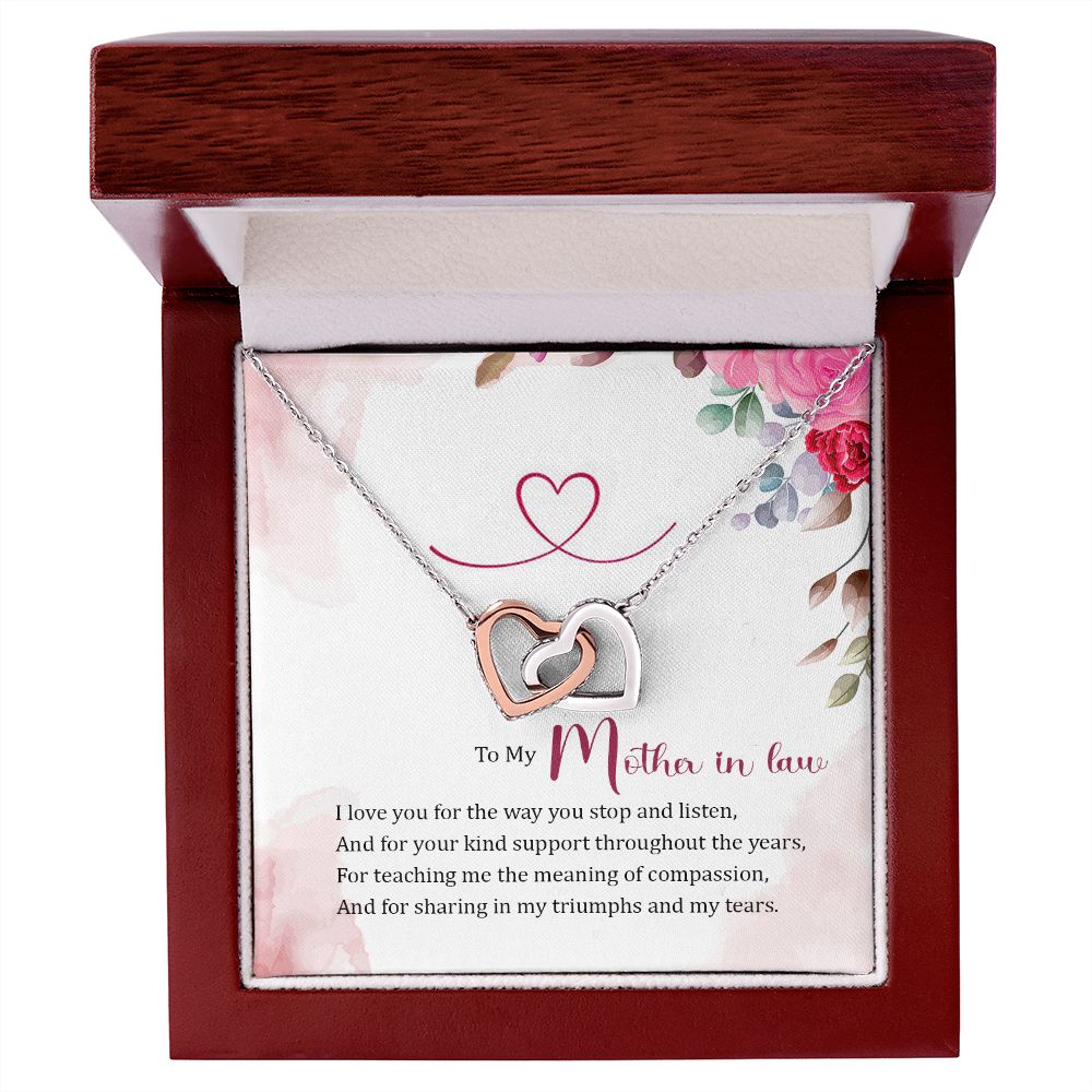 Mother in Law Necklace, Jewelry for Women, Future Mother in Law Gifts from Daughter in Law, Mother of Bride Gifts For Mother in Law, Birthday Gifts For Mother In Law From Daughter In Law17 Interlocking Hearts Necklace
