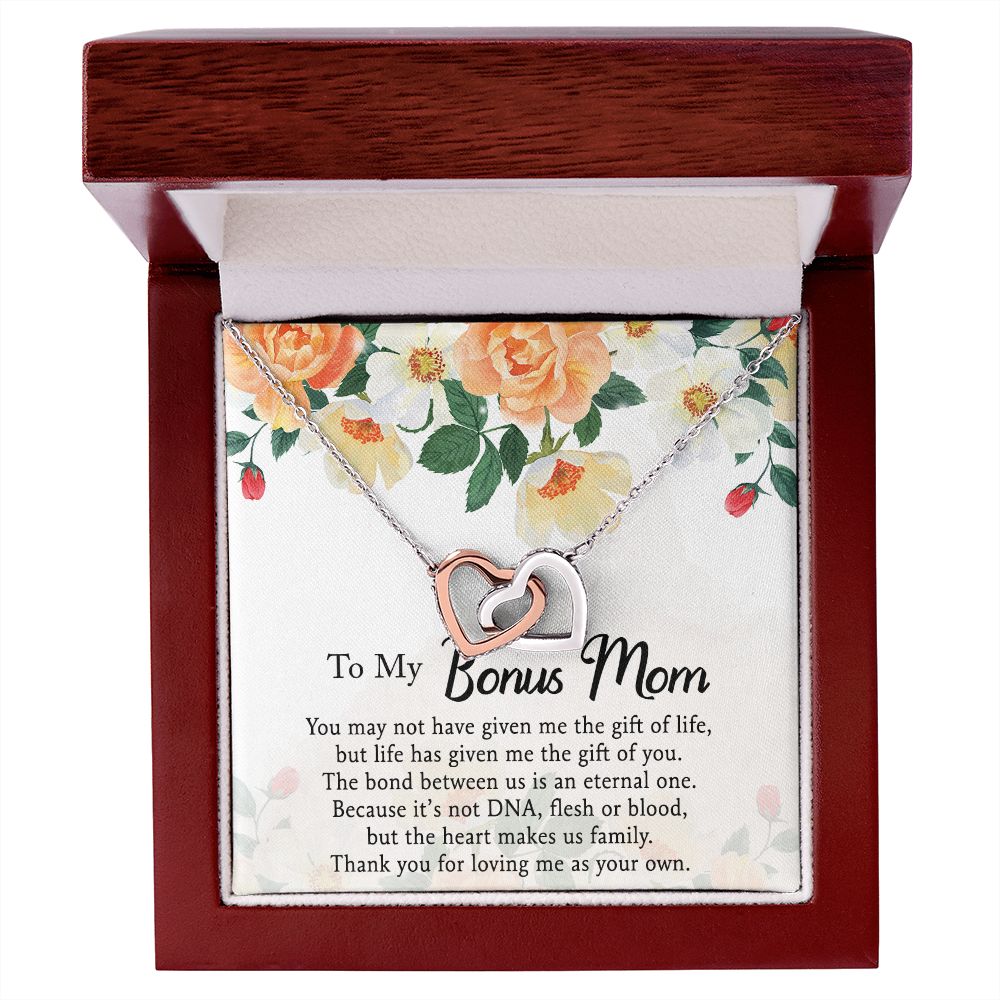 Mother Daughter Necklace as Daughter Gift from Mom, Mom Necklace as Christmas Gift for Mom from Son, Birthday Gift for Mother in Law Necklace, Bonus Mom Gifts for Step Mom Necklace5 Interlocking Hearts Necklace