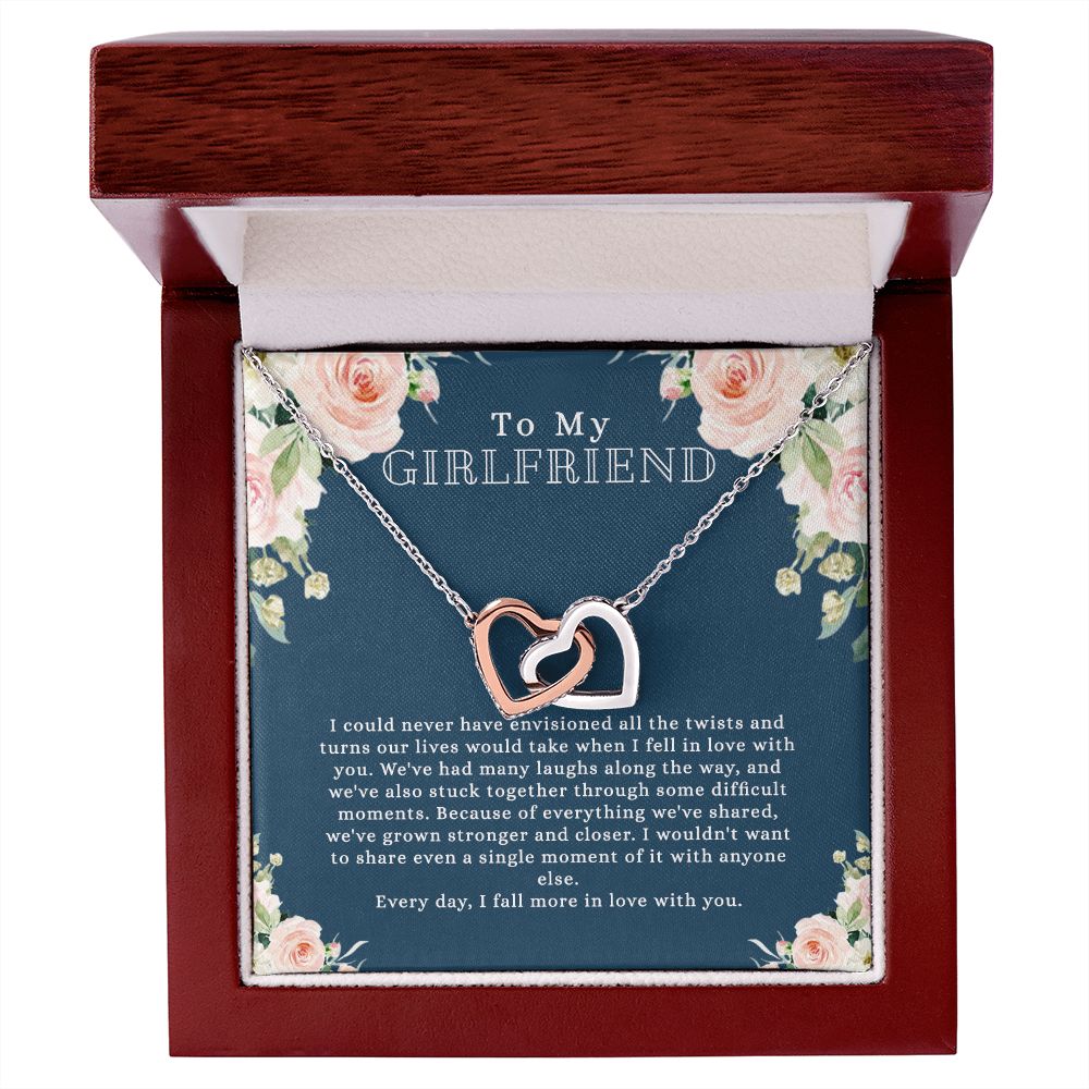 To My Girlfriend Necklace from Boyfriend, Personalized Necklace for Women, Luxury Necklace for Girlfriend, Wedding Anniversary Present For Her, Girlfriend Gift Jewelry Christmas Birthday Gift