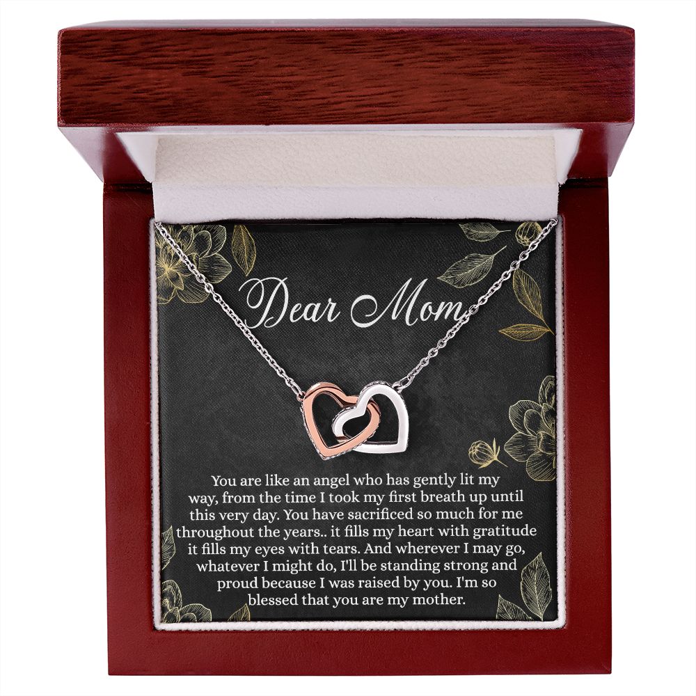 Mothers Day Gifts From Son Daughter Kids Gifts For Mom Birthday Unique Mothers Day Necklace Gift Idea Sentimental Mom Christmas Present Interlocking Hearts Necklace