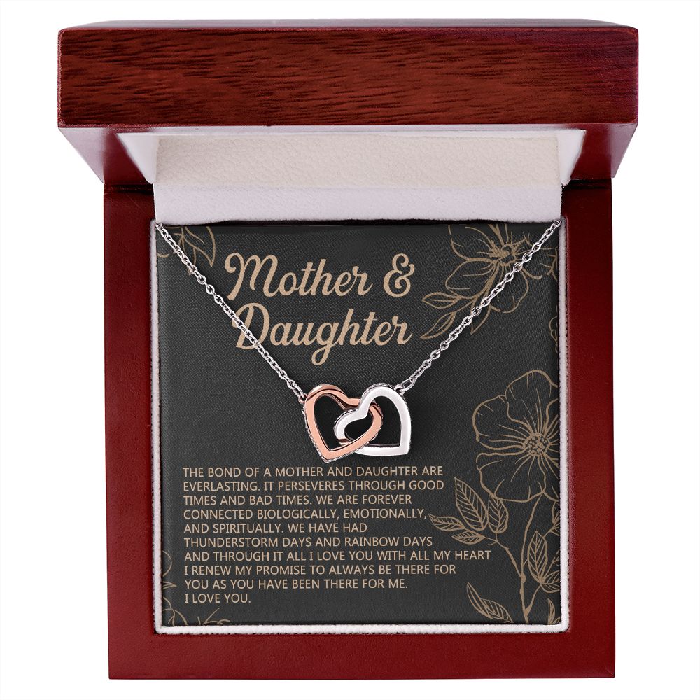 Mother Daughter Necklace Mothers day Necklace Mother Daughter Gift Mother Daughter Jewelry Gift For Daughter From Mom Daughter Mother Interlocking Hearts Necklace