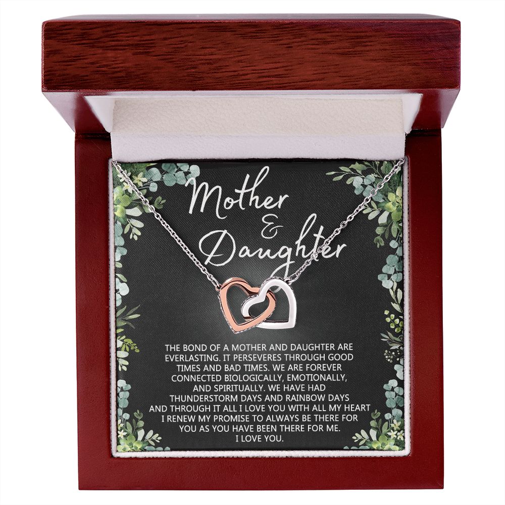 Mother Daughter Necklace Mothers day Necklace Mother Daughter Gift Mother Daughter Jewelry Gift For Daughter From Mom Daughter Mother Birthday Gift Interlocking Hearts Necklace