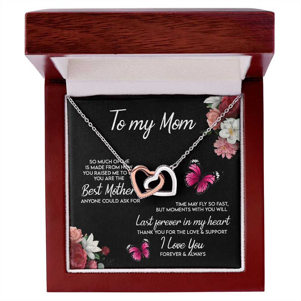 To My Mom Necklace, Gift For Mom, Mother's Day Gift from Daughter, Mom Jewelry Gift for Mothers Day, Birthday Gift for Mother, Moms Gift from Daughter Son, Necklace for Mom Mother 13 Interlocking Hearts Necklace