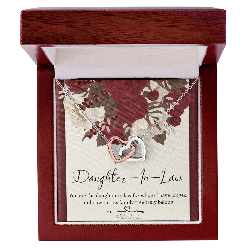 Daughter In Law Gifts Ideas, Daughter In Law Necklace, Gifts For Future Daughter In Law, Daughter In Law Birthday Gifts, Daughter-in-law Gifts From Mother In Law, Birthday Gifts For Daughter7 Interlocking Hearts Necklace