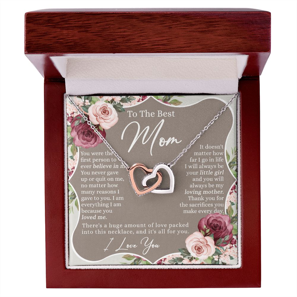 Sentimental Gifts For Mom, Necklace for Mother Thank You Gift for Mom, Mothers Day Gift for Mom Mother, Mom Gift Idea, To My Mom Necklace Mothers Day Gift From Daughter Son Interlocking Hearts Necklace
