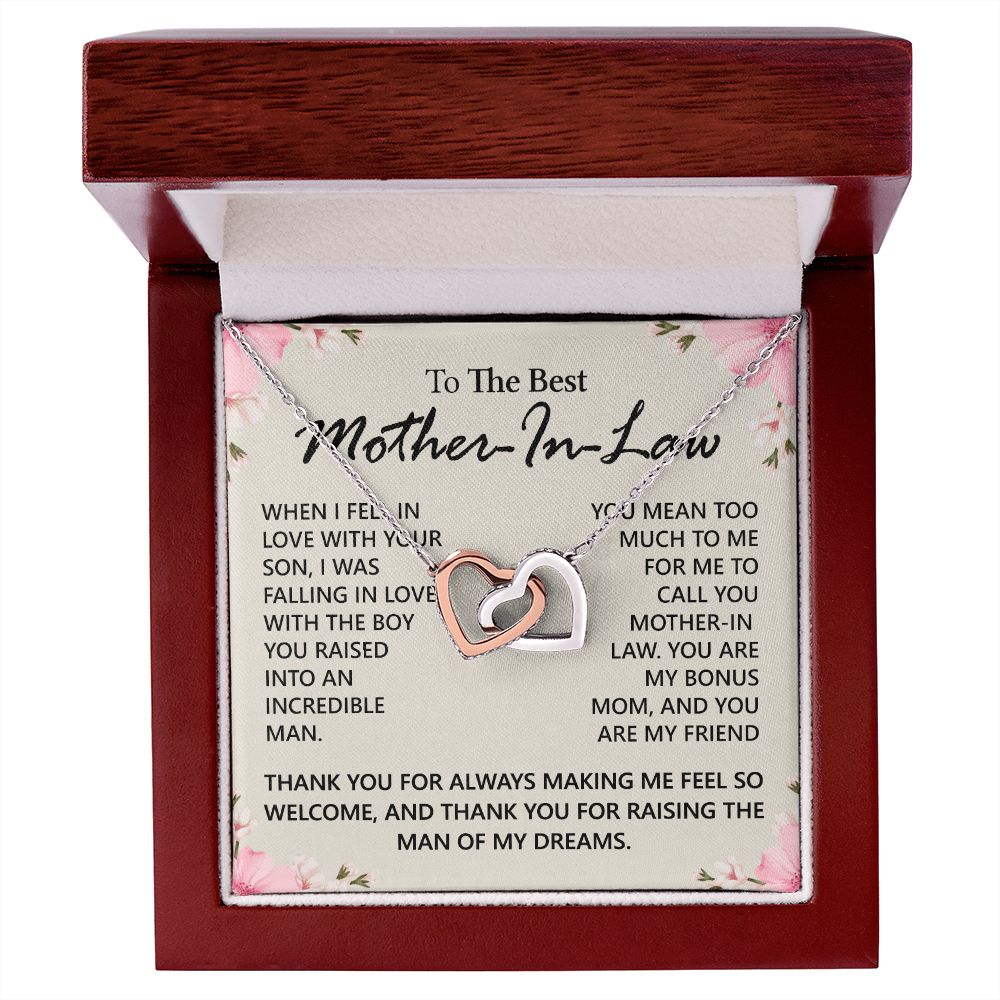 Mother in Law Necklace, Jewelry for Women, Future Mother in Law Gifts from Daughter in Law, Mother of Bride Gifts For Mother in Law, Birthday Gifts For Mother In Law From Daughter In Law12 Interlocking Hearts Necklace