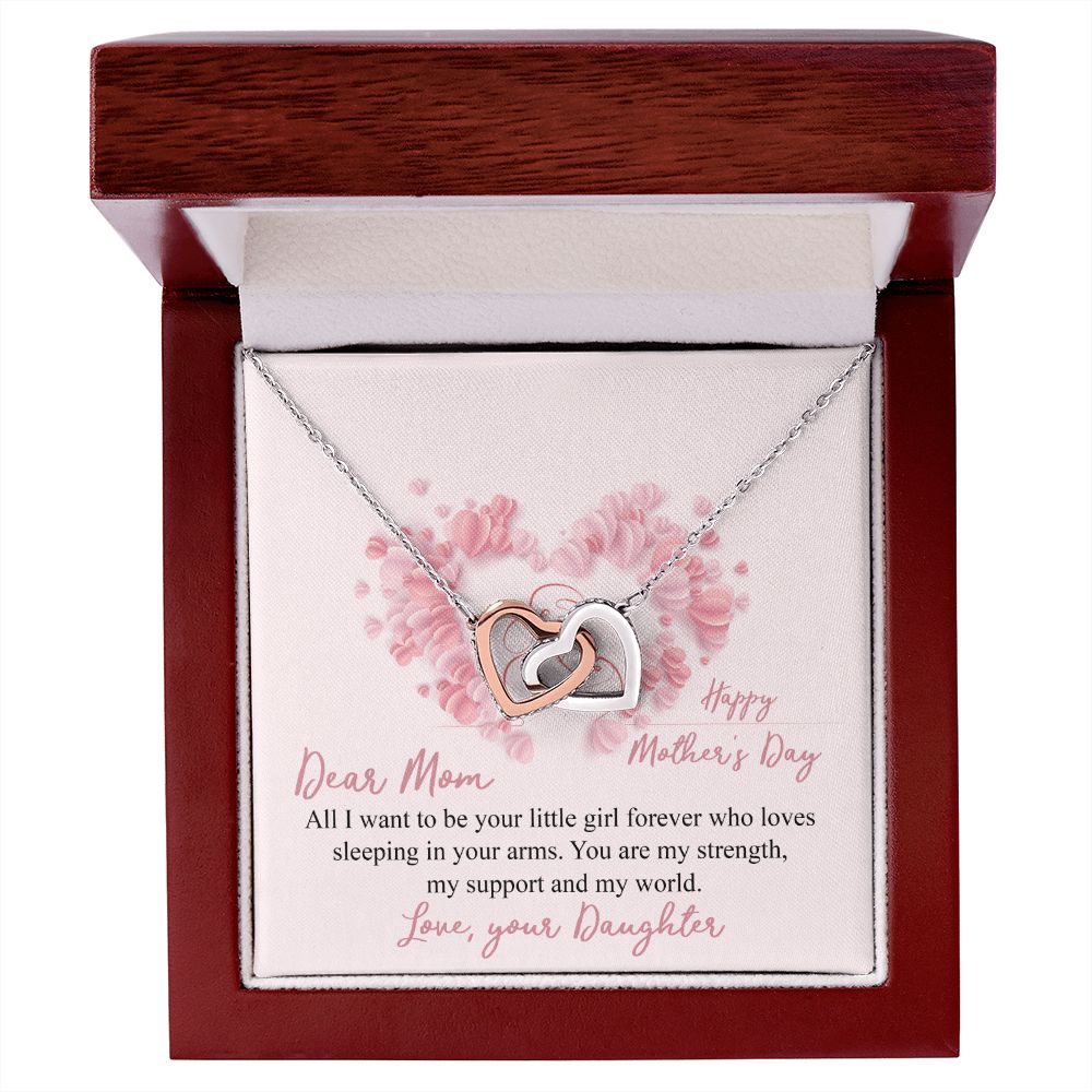 Mom Necklace Gifts for Mom from Daughter to Mom Gifts for Mothers Day from Daughter, To My Mom Necklace from Daughter to Mom Birthday Gifts Necklace with Message Card and Gift Box25 Interlocking Hearts Necklace