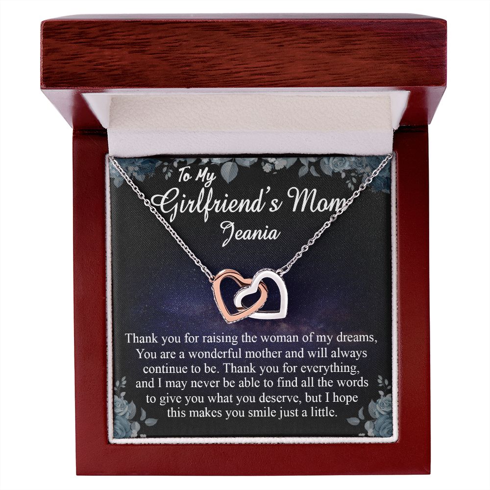 To My Girlfriends Mom Gift Mother's Day Gift for Girlfriend's Mom Necklace Gift Interlocking Hearts Necklace