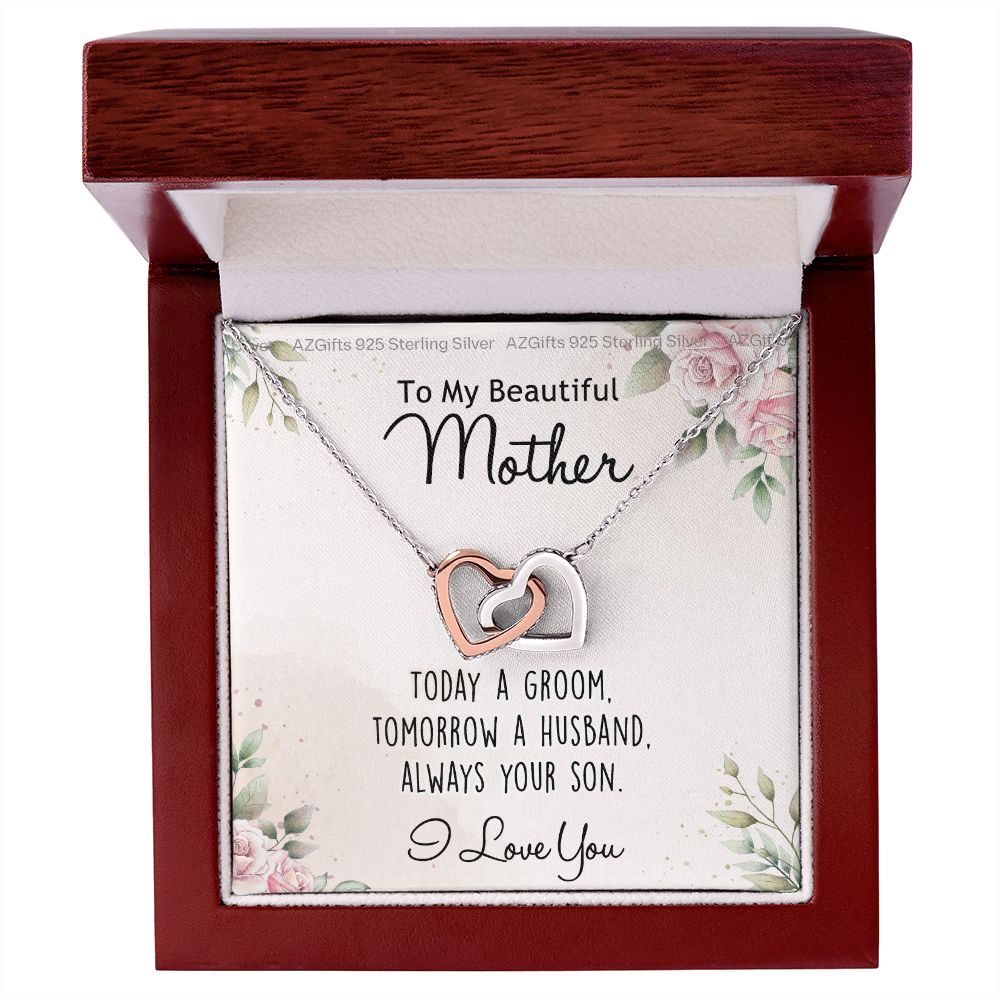 Mother Of The Groom Gift, Mother Of The Groom, Mother Of The Groom Gifts, Gift For Mother Of The Groom, Mother Of Groomw Interlocking Hearts Necklace