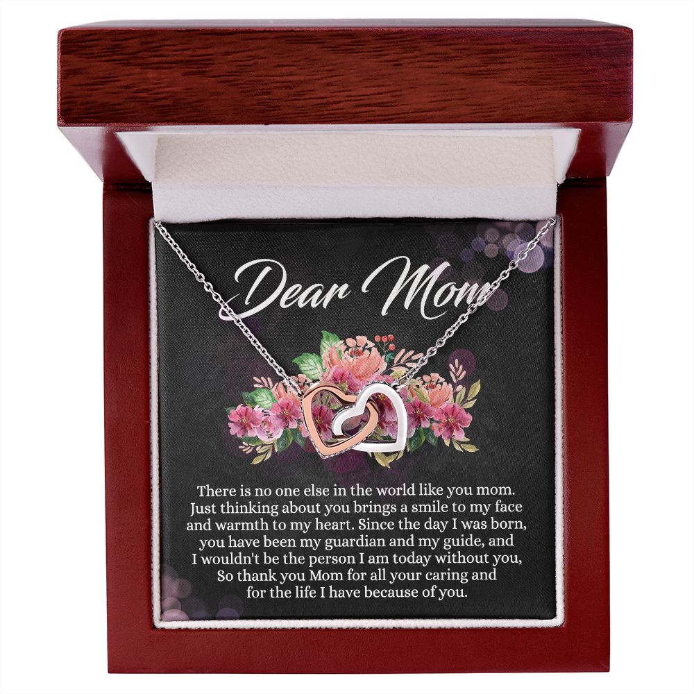 To My Mom Necklace, Mothers Day Gift From Daughter, Mom Gifts Idea, Mothers Day Necklace From Daughter, Mothers Day Gift From Son, Gift For Mom From Son, Mothers Day Jewelry Box Interlocking Hearts Necklace