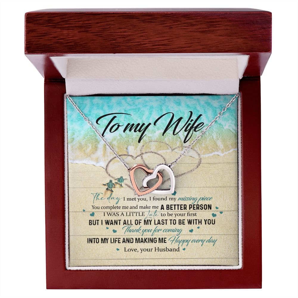 To My Wife Gift Alluring Necklace Valentines Gift For Wife Necklace For Women Interlocking Hearts Necklace