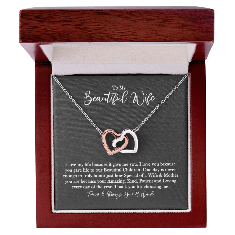 Birthday Gifts For Wife, Love Necklace Gifts For Wife From Husband, To My Beautiful Wife Necklace For Women, To My Wife Necklace, Wedding Anniversary Present For Wife, Romantic Soulmate Jewelry On Christmas