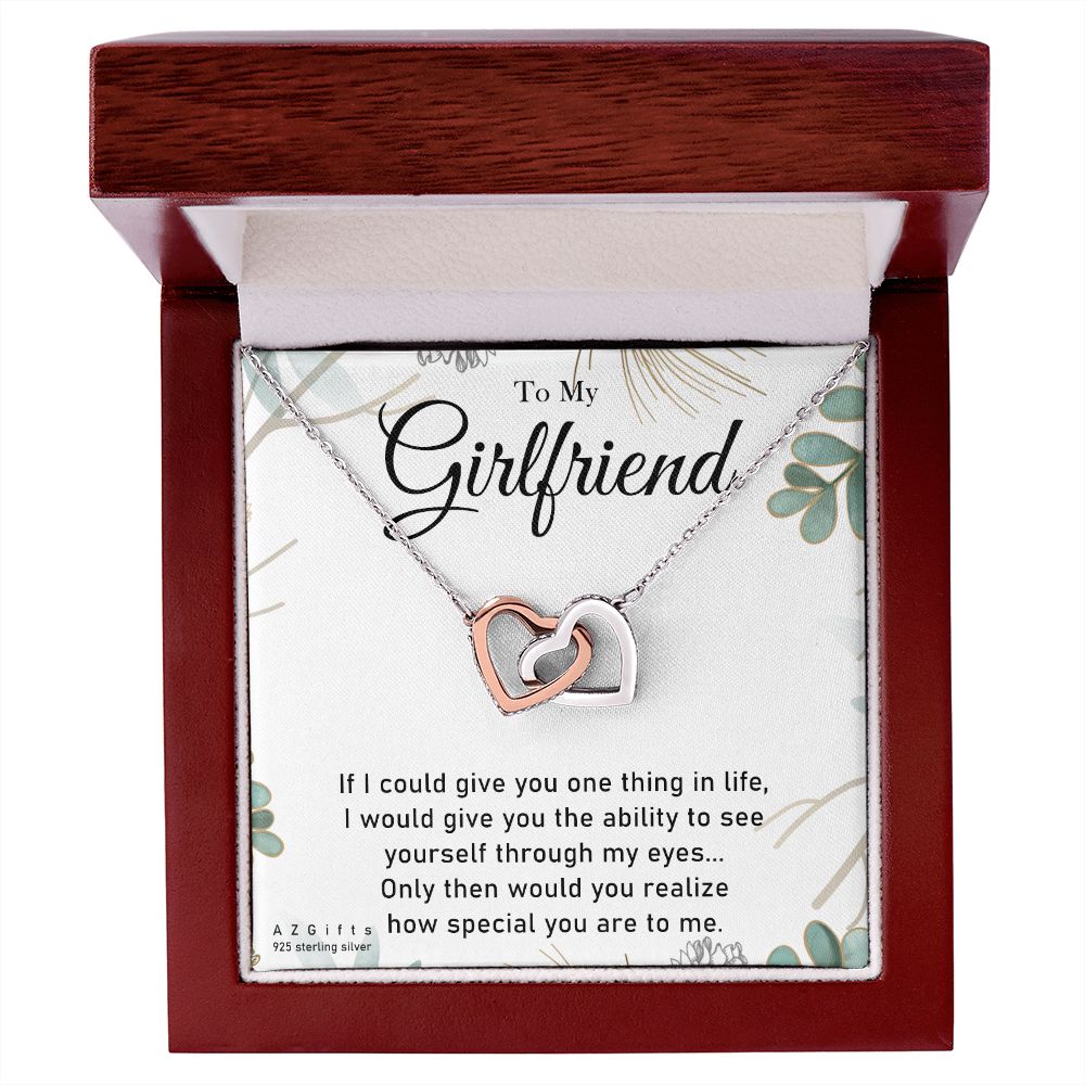 To My Girlfriend Necklace from Boyfriend To My Future Wife Necklace Jewelry For Girlfriend Gift For Girlfriend Gift for Her Romantic Birthday Valentines Day Gift For Girlfriend Gifts Necklaces 9 Interlocking Hearts Necklace