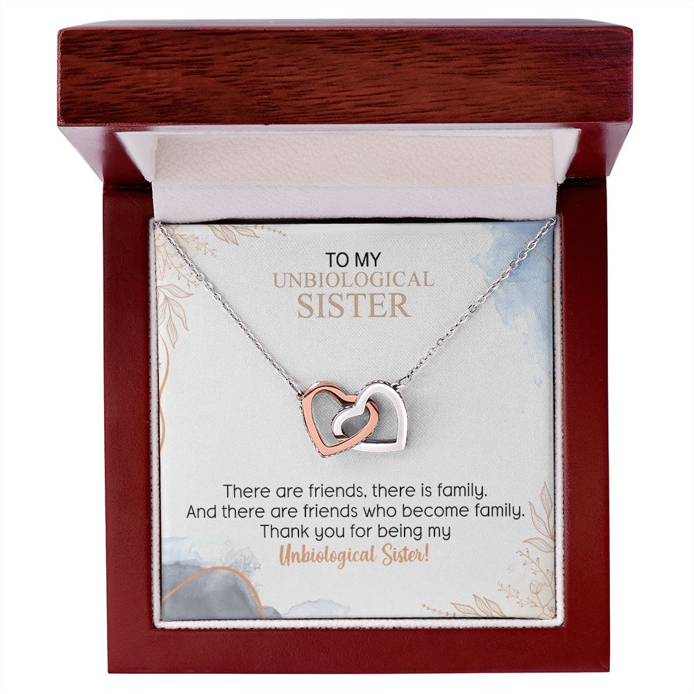 Best Friend Necklace For Unbiological Sister Soul Sister Gift Bestie Birthday Interlocking Hearts Necklace