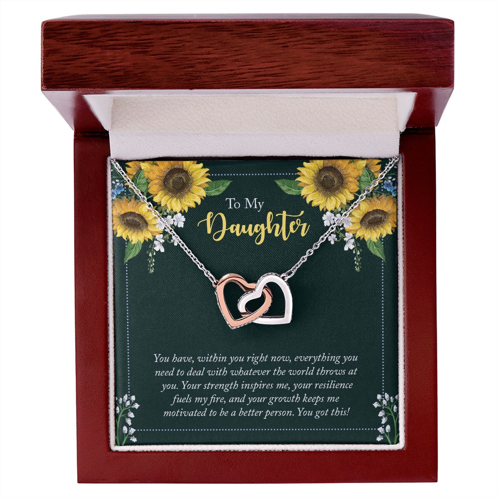 To My Daughter Necklace Gift from Mom, Mother and Daughter Jewelry Necklace for Girls, Mother Daughter Gift Ideas, Jewelry Pendant Necklace