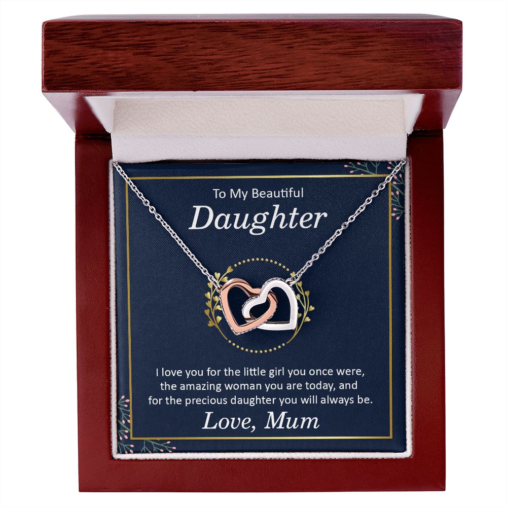 To My Daughter Necklace Gift from Mom, Mother and Daughter Jewelry Necklace for Girls, Mother Daughter Gift Ideas, Jewelry Pendant Necklace
