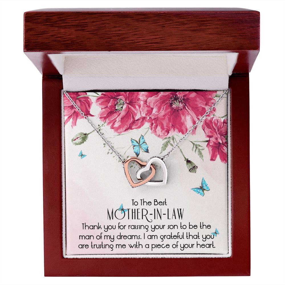 Mother in Law Necklace, Jewelry for Women, Future Mother in Law Gifts from Daughter in Law, Mother of Bride Gifts For Mother in Law, Birthday Gifts For Mother In Law From Daughter In Law1 Interlocking Hearts Necklace