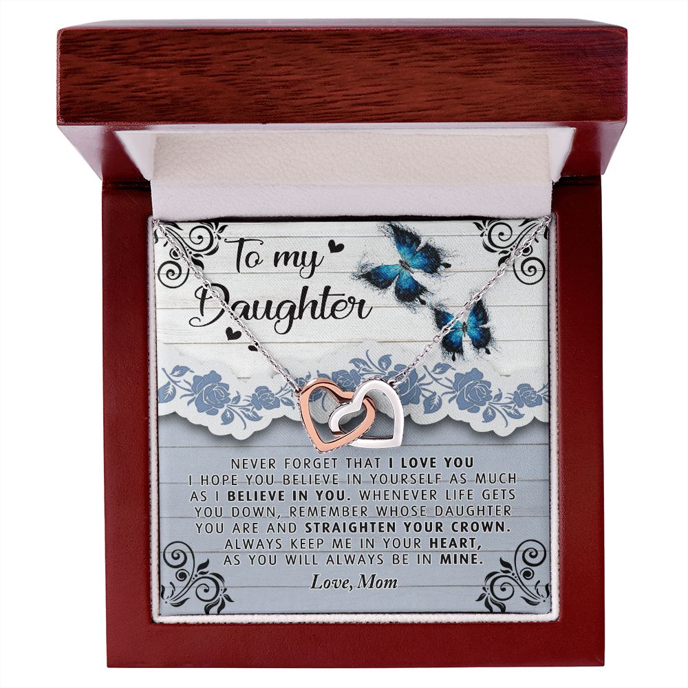 To My Daughter Necklace Gift from Mom, Mother and Daughter Jewelry Necklace for Girls, Mother Daughter Gift Ideas, Jewelry Pendant Necklace