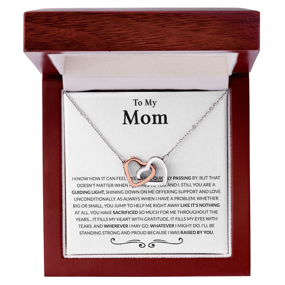 Gift for Mom from Daughter Moms Birthday Meaningful Gift for Mom Wedding Gifts Interlocking Hearts Necklace