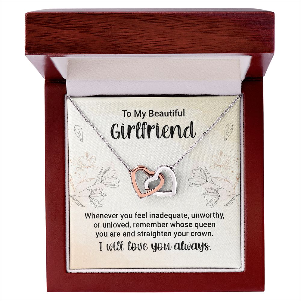 To My Girlfriend Necklace from Boyfriend To My Future Wife Necklace Jewelry For Girlfriend Gift For Girlfriend Gift for Her Romantic Birthday Valentines Day Gift For Girlfriend Gifts Necklaces Interlocking Hearts Necklace