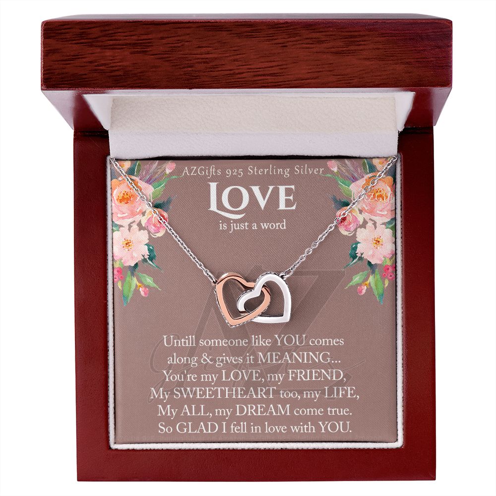 To My Wife Necklace from Husband, Luxury Necklace for Women, Personaled Interlocking Hearts Necklace