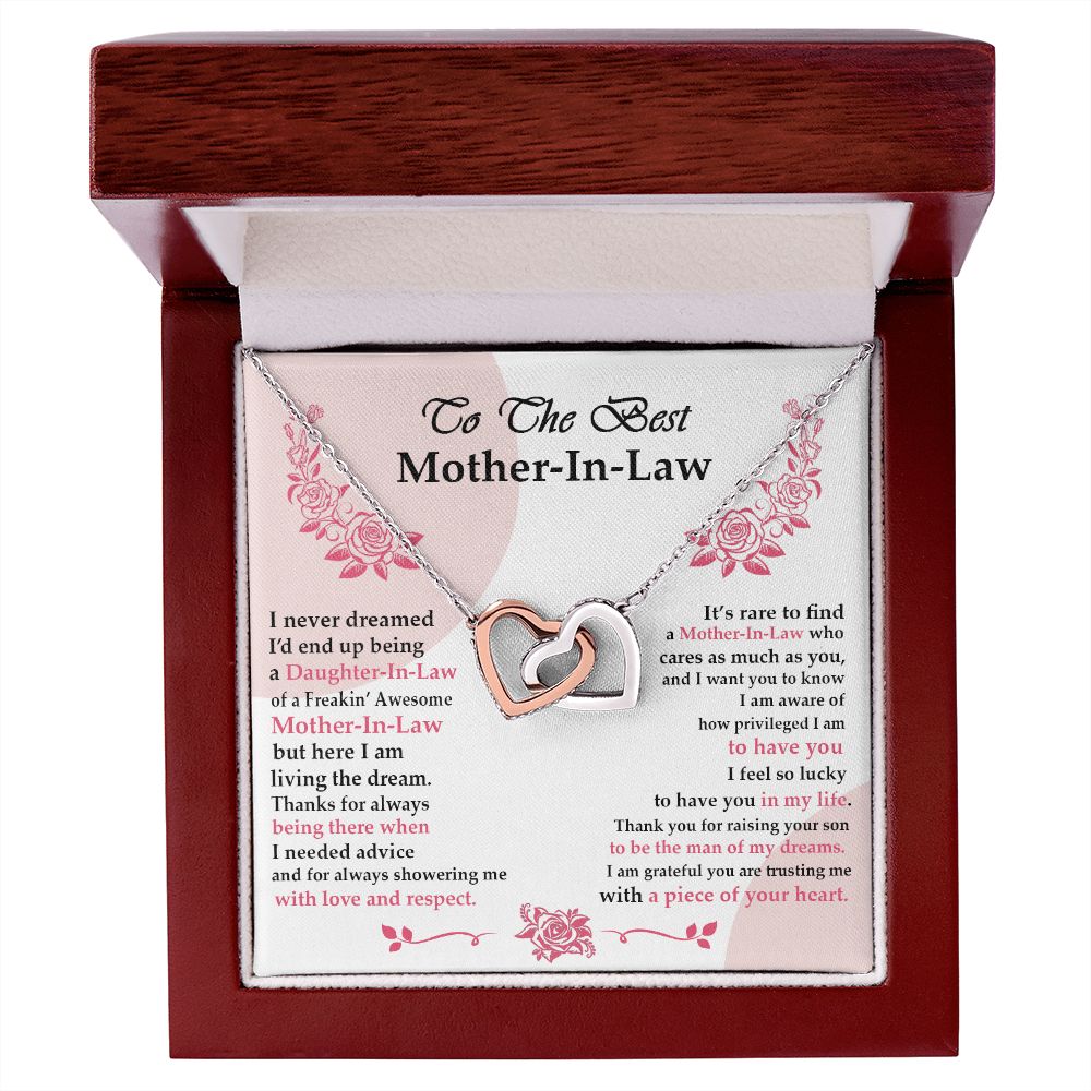 Mother in Law Necklace, Jewelry for Women, Future Mother in Law Gifts from Daughter in Law, Mother of Bride Gifts For Mother in Law, Birthday Gifts For Mother In Law From Daughter In Law6 Interlocking Hearts Necklace