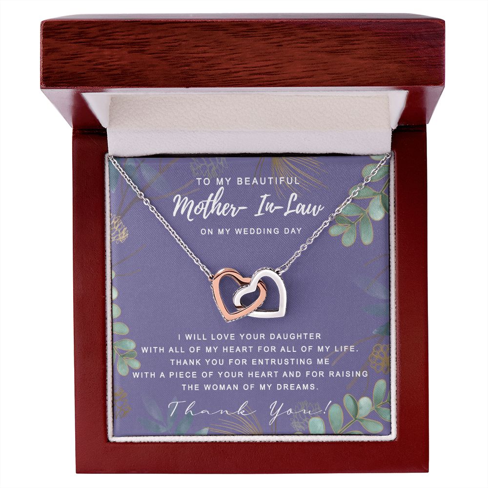 Mother in Law Necklace, Jewelry for Women, Future Mother in Law Gifts from Daughter in Law, Mother of Bride Gifts For Mother in Law, Birthday Gifts For Mother In Law From Daughter In Law8 Interlocking Hearts Necklace