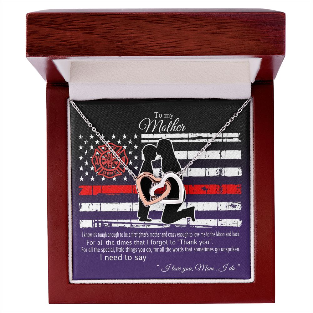 Mom Necklace Gifts for Mom from Daughter to Mom Gifts for Mothers Day from Daughter, To My Mom Necklace from Daughter to Mom Birthday Gifts Necklace with Message Card and Gift Box2233 Interlocking Hearts Necklace