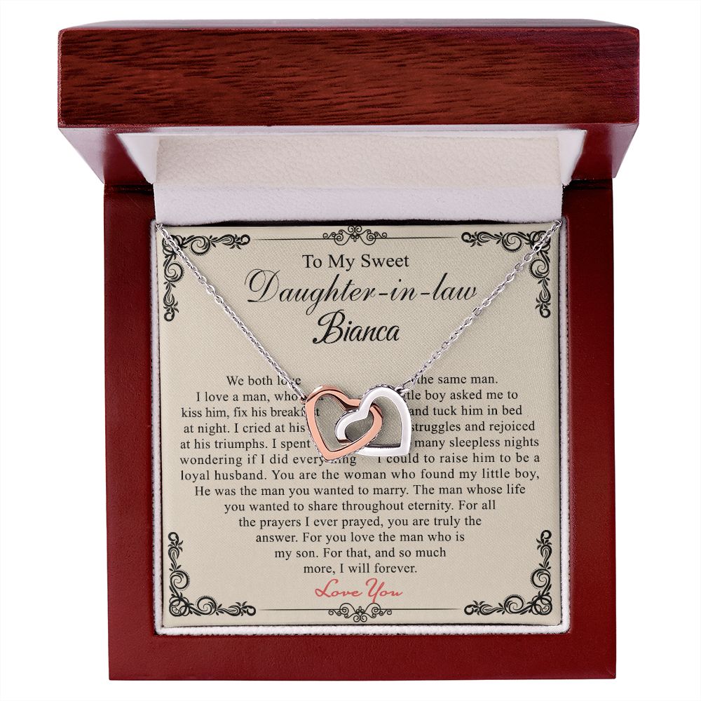 Daughter In Law Gifts Ideas, Daughter In Law Necklace, Gifts For Future Daughter In Law, Daughter In Law Birthday Gifts, Daughter-in-law Gifts From Mother In Law, Birthday Gifts For Daughter4 Interlocking Hearts Necklace