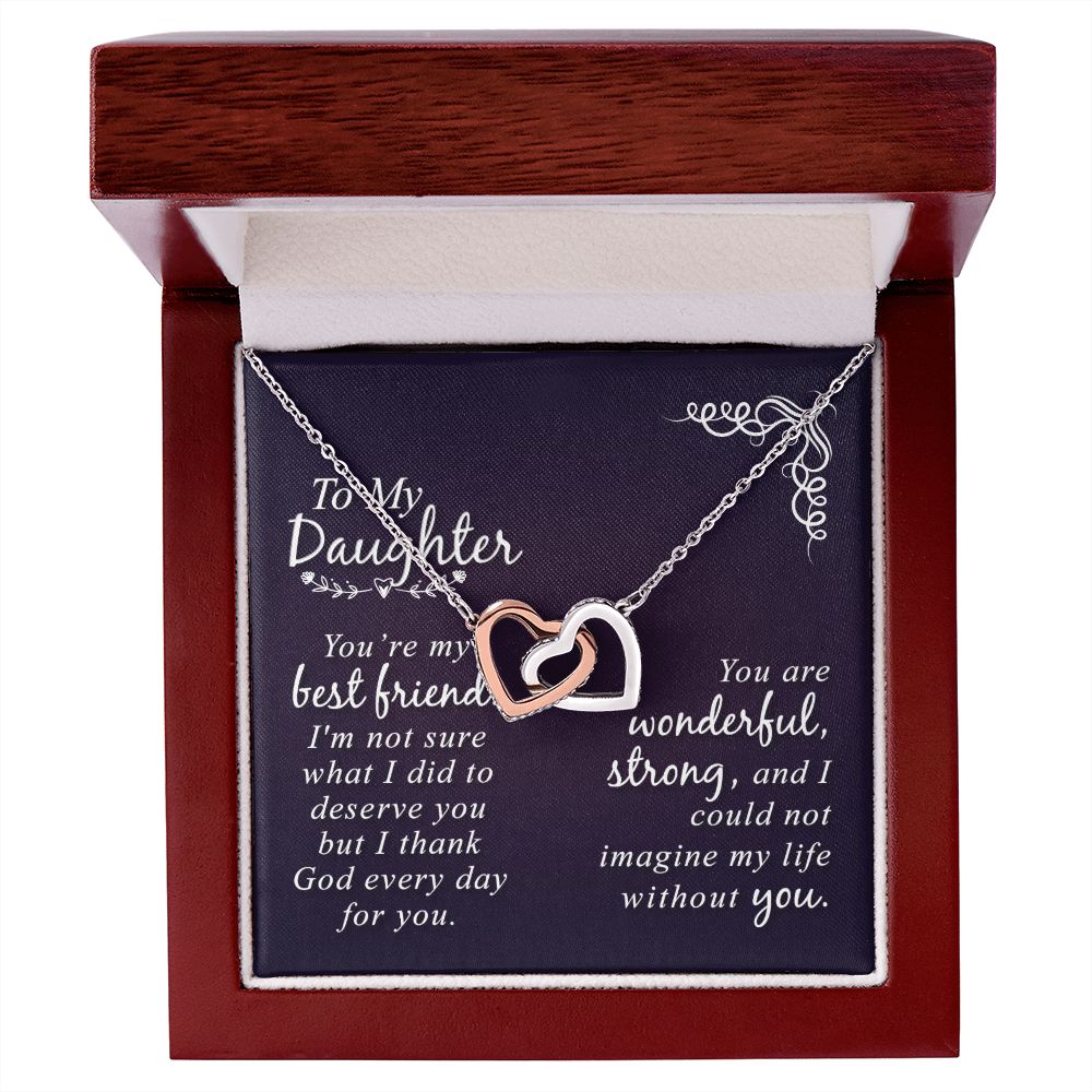 To My Daughter Necklace Gift from Mom, Mother and Daughter Jewelry Necklace for Girls, Mother Daughter Gift Ideas, Jewelry Pendant Necklace