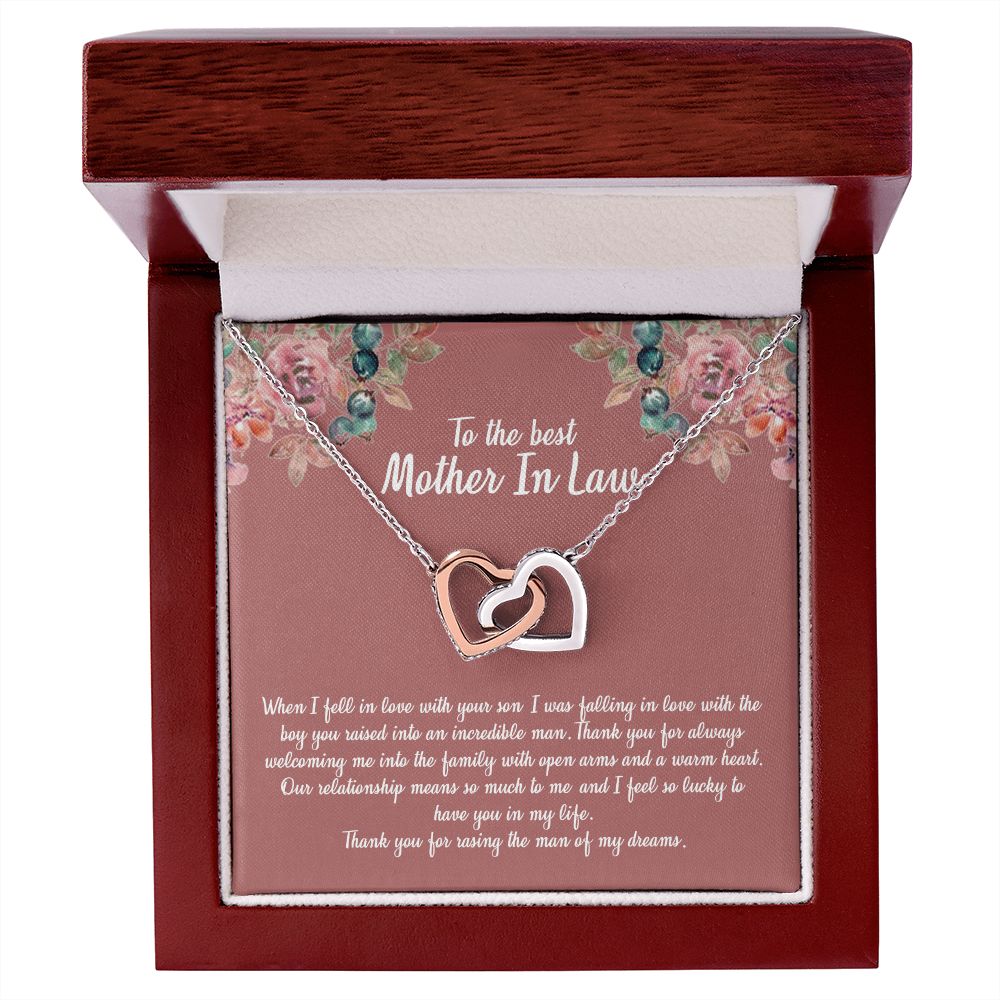 Mother in Law Necklace, Jewelry for Women, Future Mother in Law Gifts from Daughter in Law, Mother of Bride Gifts For Mother in Law, Birthday Gifts For Mother In Law From Daughter In Law3 Interlocking Hearts Necklace