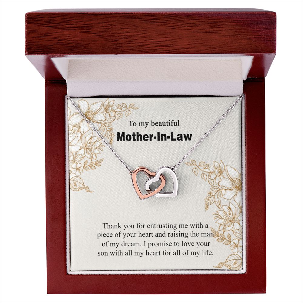 Mother in Law Necklace, Jewelry for Women, Future Mother in Law Gifts from Daughter in Law, Mother of Bride Gifts For Mother in Law, Birthday Gifts For Mother In Law From Daughter In Law14 Interlocking Hearts Necklace
